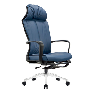 Silla de oficina ejecutiva moderna, reposapiés giratorio de relajación para el almuerzo de cuero, reposabrazos de actividad de altura ajustable, aleación de aluminio - Product Image 5