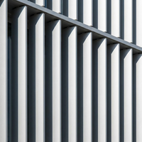 Système de bardage décoratif extérieur en aluminium à lamelles verticales pour la ventilation des bâtiments