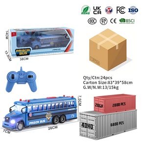 Auto radiocomandata con luci e suoni simulati, modello prigione, giocattolo per bambini, 2.4G, autobus dei detenuti telecomandato - Product Image 6
