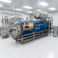 Stérilisateur alimentaire industriel, autoclave à pulvérisation d'eau chaude, machine de stérilisation par autoclave, 1000 litres, pour aliments en conserve