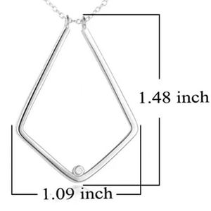 Magic <b>Ring</b> Keeper <b>Necklace</b> Open Rhombus Pendant <b>Ring</b> Holder <b>Necklace</b> <b>Ring</b> Keeper V Shaped <b>Necklace</b> Choker - Product Image 5