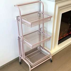 Carrito de Peluquería Moderno de Acero Inoxidable, Mueble de Salón con Ruedas - Product Image 1