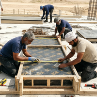 Contreplaqué filmé durable réutilisable 8 à 10 fois pour coffrage de construction à long terme