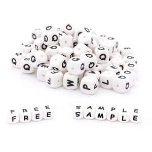 Cuentas de silicona con alfabeto inglés para cadena de chupete, cuentas de silicona con alfabeto DIY, accesorios para pulseras y collares - Product Image 5