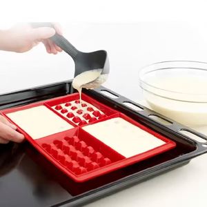 4-Piece Large Silicone Waffle <b>Cookie</b> Cutter and Fondant Cake Decoration <b>Tools</b> DIY Baking Chocolate Mold for Cooking - Product Image 4