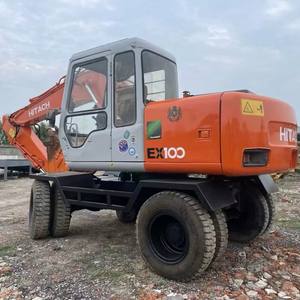 Excavadora de ruedas <span class=keywords><strong>HITACHI</strong></span> usada de alta calidad, excavadora de ruedas con motor <span class=keywords><strong>HITACHI</strong></span> <span class=keywords><strong>EX100</strong></span> original de Japón <span class=keywords><strong>EX100</strong></span>, a la venta - Product Image 1