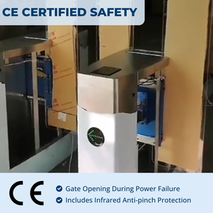 Barrière coulissante intelligente intégrée en acier inoxydable de sécurité moyenne, protection IP54, anti-collision arrière, fabriquée en Chine - Product Image 3