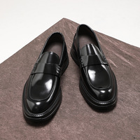 Chaussures habillées décontractées pour hommes en cuir véritable faites à la main de haute qualité, style Oxford, avec fonction rehausseur de taille, à enfiler