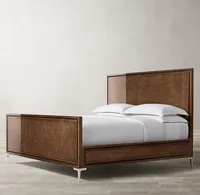 Collection de chambres à coucher de style international Offre Spéciale Sassanid OEM Lit à panneaux Benoit très brillant