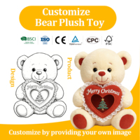 Ours en peluche personnalisé avec logo, vente en gros en vrac, avec boîte de présentation sur mesure pour l'exécution des commandes e-commerce