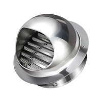 Grille de ventilation murale extérieure moderne de 5 pouces en acier inoxydable 304, prix de gros, sur mesure