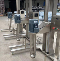 Homogénéisateur vertical à cisaillement élevé en acier inoxydable pour petits lots, mélangeur d'air anti-explosion avec roulement de moteur pour produits cosmétiques