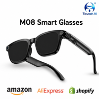 Gafas Inteligentes con Cámara M08 AI, Grabación de Video de 8MP 1080P, Transferencia Wifi 5.4, Micrófono Dual ENC, Altavoz de Oído Abierto