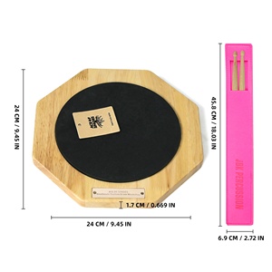 Đệm tập trống Beatello JBK 12 inch bằng gỗ, mặt silicon, kèm dùi trống - Product Image 2