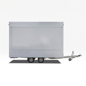 Camion de restauration mobile 4,8 m, carrosserie en aluminium, simple essieu motorisé, avec espace de préparation et évier à 2 compartiments pour utilisation en extérieur - Product Image 1