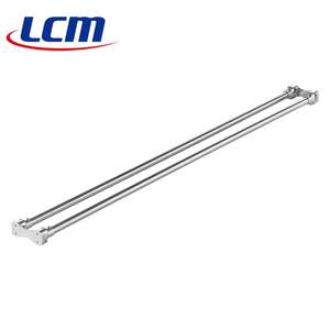 Vente directe usine – Tringle de douche double droite classique en acier inoxydable antidérapante de 60 po pour deux rideaux - Product Image 1