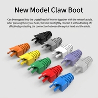Konektor RJ45 Warna-warni Pelindung Kabel PC Cocok untuk Konektor UTP, FTP, RJ45 Passthrough Pelindung Kabel RJ45