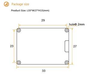 Inclinomètre numérique 3D BWSENSING SEC340-40-232, précision de 1 degré, sortie numérique RS485 RS232 TTL, diverses applications - Product Image 4