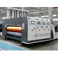 Goede Kwaliteit Automatische Golfkartonnen Doos Flexo Print Sleuf Stans Snijmachine Voor Inkt Afdrukken Golfkarton