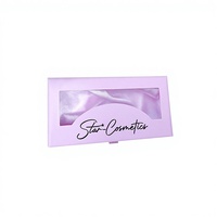 Boîte à cils de vison de Noël 3D personnalisée avec logo, boîte d'emballage double face, emballage de boîte magnétique rose riche et coloré