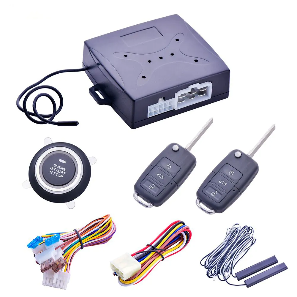 Wholesale Auto Passive Keyless Entry genius car alarm systems star stop PKE engine universal engine immobilizer bypasszer