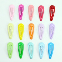 Gratis op maat gemaakte Koreaanse 3cm olieachtige druppelvormige strass steentjes transparante speldjes 5cm lente schattige snoepjes zoete snap BB clips meisjes OPP zak verpakt