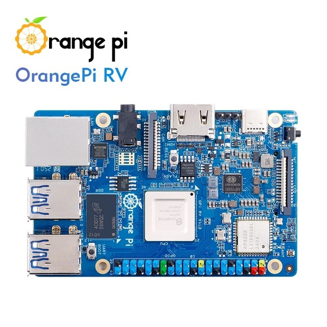 Orange Pi RV 8GB Ram Development Board StarFive JH-7110 Chip DDR4 RISC-V WiFi-BT5.0 BLE M2 PCIE SSD Single Board Computer