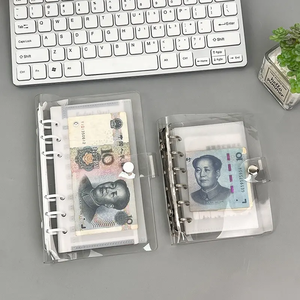 Tùy chỉnh A6/A7 zipless nhựa lưu trữ tiền mặt phong bì rõ ràng Frosted 6-lỗ Loose Leaf tổ chức Ngân Sách Quản Lý Tiền nộp hồ sơ - Product Image 4