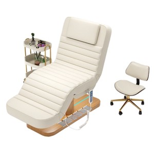 Super Luxury 3 Motors White Physiotherapy SPA Salon Furniture Electric Massage Facial Beauty Bed PU Leather Living Room Table - Product Image 4