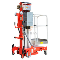 Nouvelle plateforme élévatrice verticale hydraulique manuelle Cathaylift avec stabilisateurs, dimensions de table 0,67 m x 0,66 m, hauteur 12 m