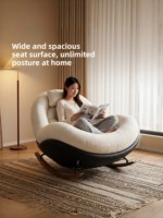 Fauteuil à bascule pour adulte, idéal pour balcon/salon, nouveau style 2026, minimaliste, moderne, multifonctionnel, en tissu inclinable, pour la détente à la maison