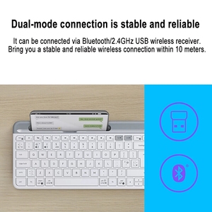 K580 Wireless <b>Keyboard</b> Ultra-thin Dual Mode Multi-device Silent Ce <b>Usb</b> 2.0 English Thinkpad K580 2.4ghz Wireless - Product Image 3