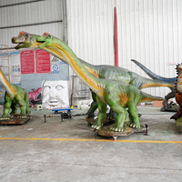 Modèle de Brachiosaurus animatronique robotique grandeur nature pour centre commercial et aire de jeux extérieure