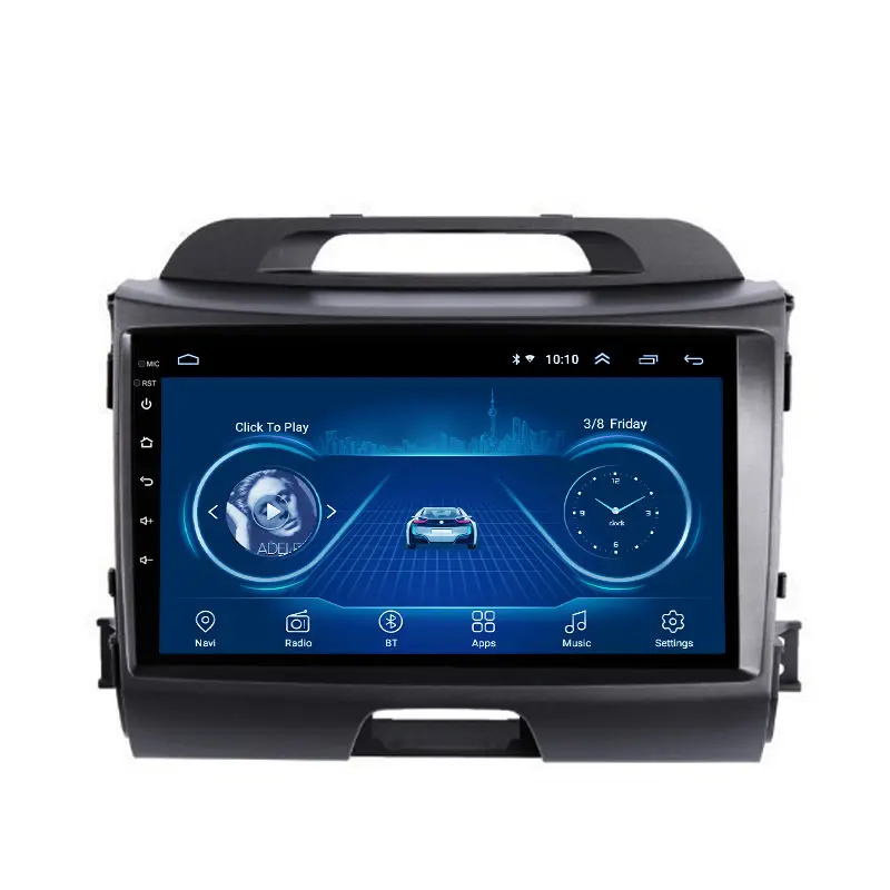 Wanqi kit multimídia automotivo com dvd, android 10, para kia sportage r 2010-2016, rádio, estéreo, sistema de navegação gps, 9 polegadas, 4 núcleos