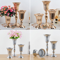 Promise Table Décoration Accessoires De Mariage Vase En Métal Or Mariage Rétro Décoration Table Fleur Stand