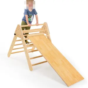 木製屋内キッズプレイジム子供の感覚システムを開発木製スライド