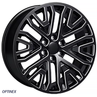 Jantes forgées personnalisées noires brillantes à bords usinés en treillis 18 19 20 21 22 pouces 6x139.7 5x120 5x127 5x130 pour SUV Land Rover