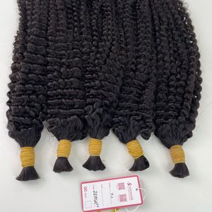 Extensiones de Cabello Humano Virgen Vietnamita Rizado Natural a Granel, Doble Trama, de 10 a 30 Pulgadas, 100% Cabello Humano para Trenzas - Product Image 2