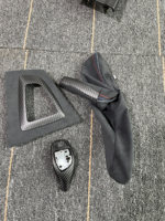 3 시리즈 4 시리즈 F30/F35용; OLIVER 정품 카본 파이버 인테리어 핸드브레이크 핸들 글로시/매트 마감 교체품