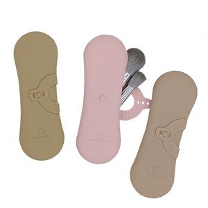 Organizador de Maquillaje de Silicona, Diseño Simple, Bolsa de Almacenamiento de Cosméticos Ecológica, Portátil para Viajes - Product Image 2