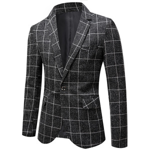<span class=keywords><strong>Blazer</strong></span> à <span class=keywords><strong>carreaux</strong></span> élégant pour <span class=keywords><strong>homme</strong></span>, coupe ajustée, idéal pour le printemps, les mariages et les occasions décontractées – Nouvelle collection en gros - Product Image 2