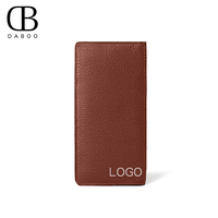 Togo dompet Oem sampel kulit asli kustom kualitas tinggi desain modis uniseks dompet koin kartu kredit mewah