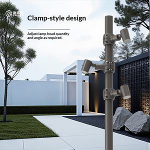 โคมไฟสวน โคมไฟภูมิทัศน์กลางแจ้ง โคมไฟเสาสูงโครงอะลูมิเนียมสำหรับชุมชน โคมไฟถนนพลังงานแสงอาทิตย์สำหรับสวนสาธารณะ ไฟ LED 3 เมตร 4 เมตร กันน้ำ - Product Image 2