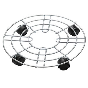 HJ001 Herramientas de jardín <span class=keywords><strong>Macetas</strong></span> de metal Bases de <span class=keywords><strong>macetas</strong></span> Carros de rodillos Bandejas móviles <span class=keywords><strong>con</strong></span> <span class=keywords><strong>ruedas</strong></span> giratorias - Product Image 1