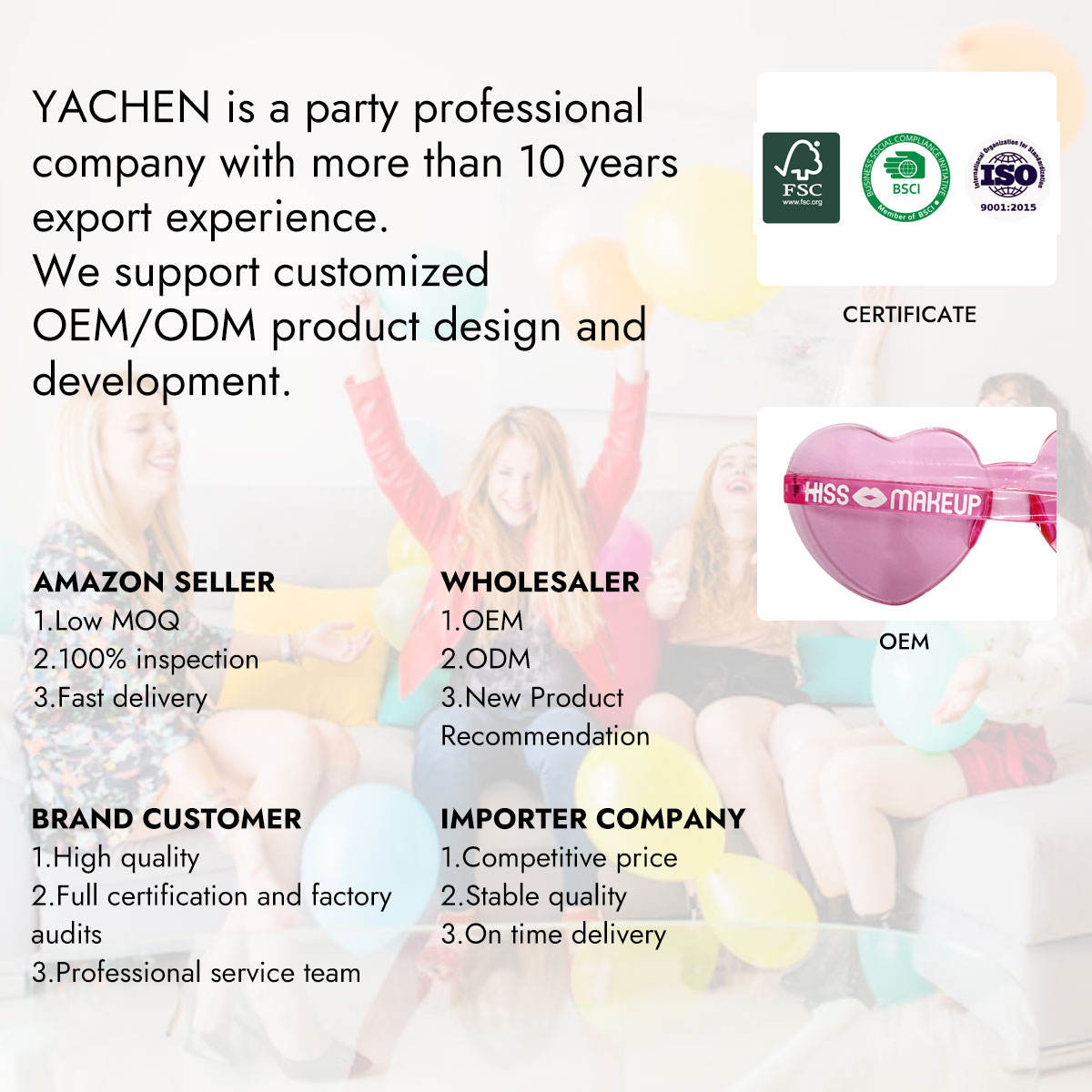 YACHEN Party Decoration Supplies Balloon Decoration Accessories High Quality Multicolor Metallic Foil Helium Balloon Weights