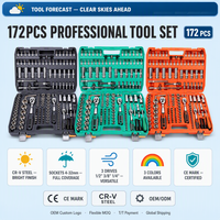 Kit d'outils professionnels complets de 172 pièces, boîtes d'outils à main, outils pour la maison, la menuiserie, la réparation automobile, l'entretien, boîte à outils de travail