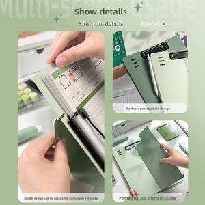 Carpeta con Portapapeles Vertical A4 para Estudiantes, con Cierre, para Exámenes, Notas de Reuniones, Personalizable - Product Image 4