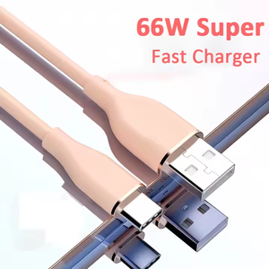Hot bán 66 Wát 6A sạc nhanh Loại C Cáp dữ liệu Macaron Silicone lỏng cho samsung và Huawei máy in - Product Image 5