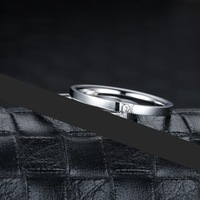 Bagues de mariage classiques en or rose de haute qualité pour femmes et hommes, bagues de couple romantiques personnalisées en acier inoxydable et zircon