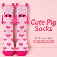 Chaussettes magnétiques personnalisées avec logo, chaussettes de couple 3D, chaussettes amusantes et créatives qui se tenant par la main, pour femmes, hommes, unisexe, cadeau
